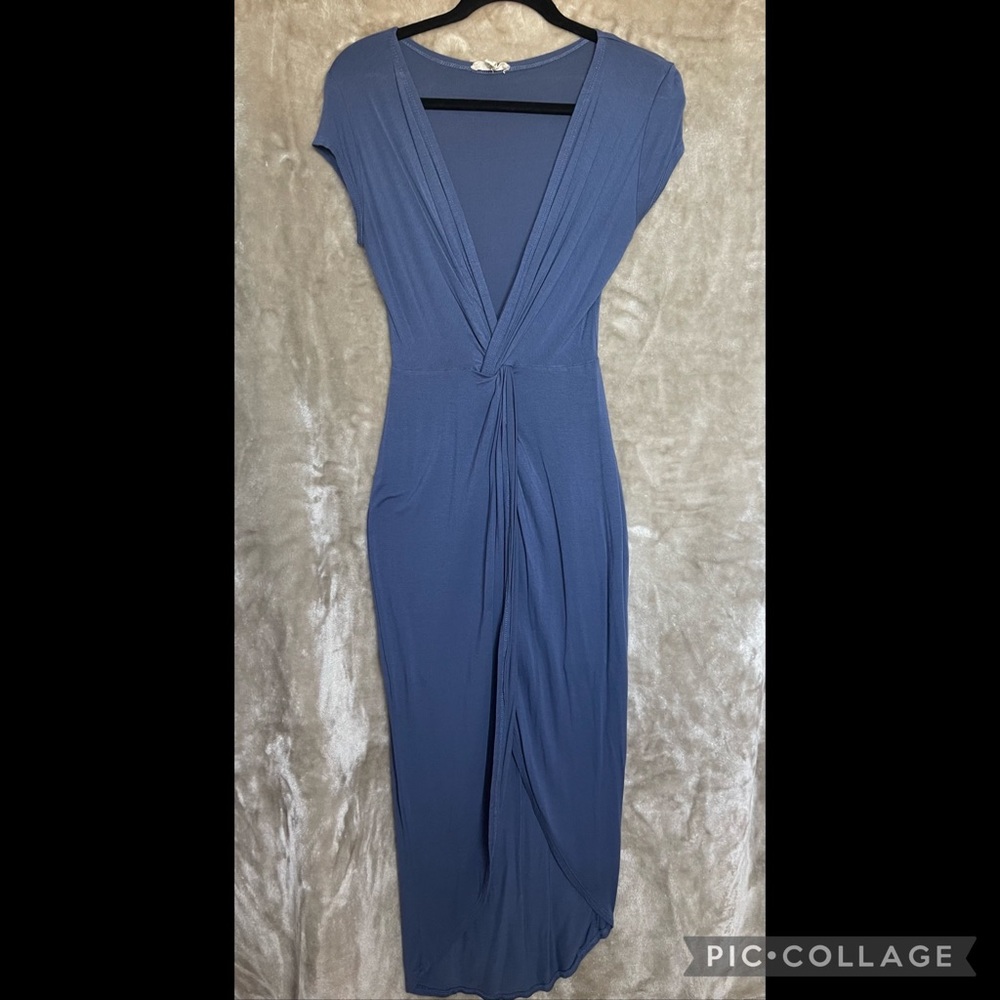 Blue knot dress.